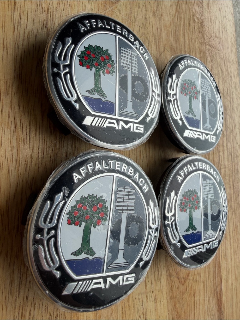 Set if 4 ) Mercedes AMG Affalterbach Wheel Center Caps for  Mercedes fits most